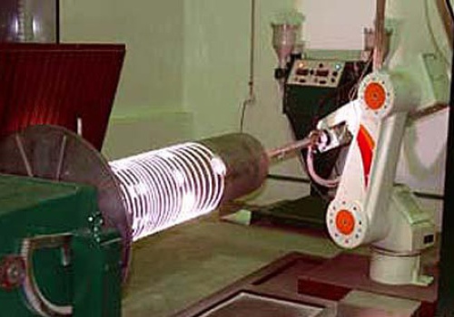 Turbinų plazminio užpurškimo robotas